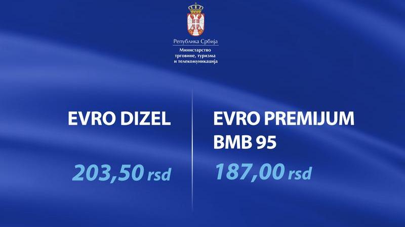 Utvrđene nove maloprodajne cene za evrodizel i evropremijum BMB 95
